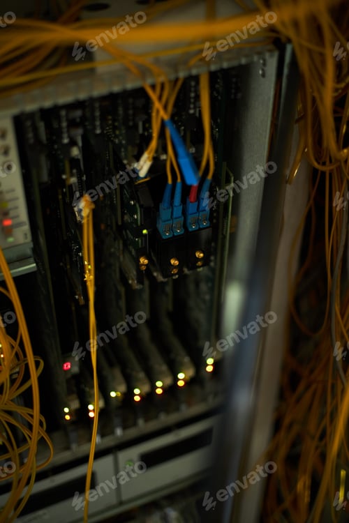 Preview: Emerging Server Rack with Multiple Ethernet Cables