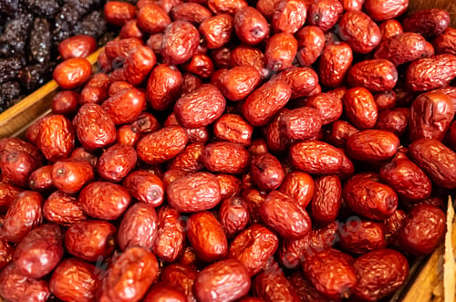 Preview: Group Stacks Of Traditional Chinese Medicine, Dried Red Dates