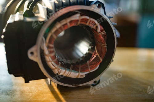 Preview: Close-up side view of a bundle of copper wire