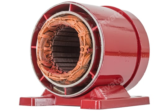 Preview: Stator of electric motor, isolated on white background
