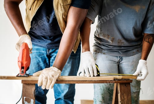 Preview: People renovating the house concept