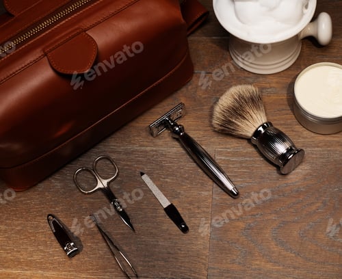 Preview: Gentleman's accessories on a luxury wooden board