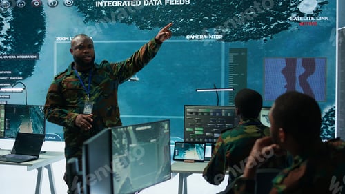 Preview: Military personnel operate advanced systems in a command center