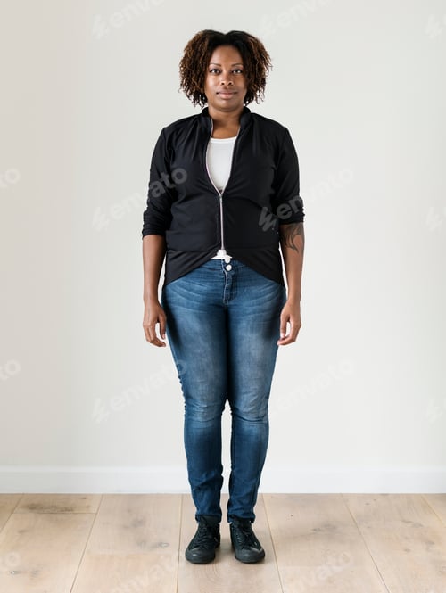 Preview: Portrait of black woman full body