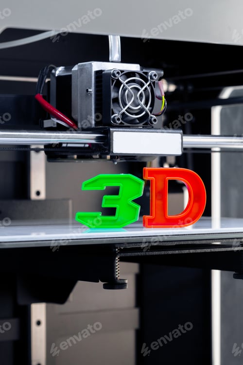 Preview: White 3D printing piece