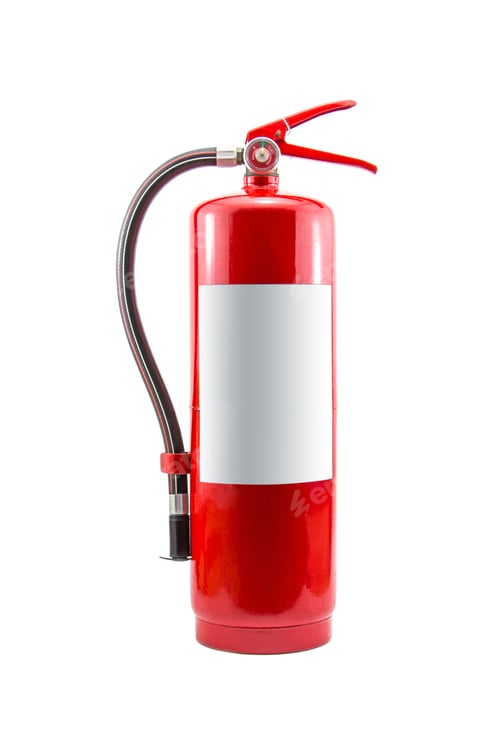 Preview: Tank fire red extinguishers isolated on a white background.