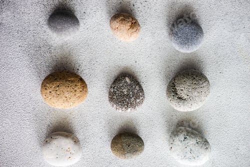 Preview: Sea stones on concrete background