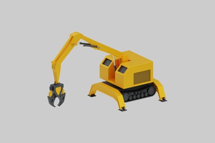 Preview: Yellow crawler crane vehicle toy