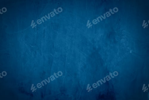 Preview: Vintage grunge blue concrete texture studio wall background with vignette.