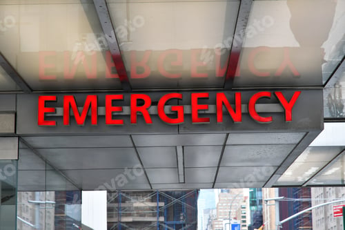Preview: Emergency Sign Outside of a City Hospital