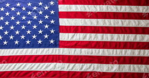 Preview: USA flag wave background, American National Holiday, Memorial and Independence day, above view
