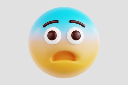 Preview: 3D Fearful Face Emoji