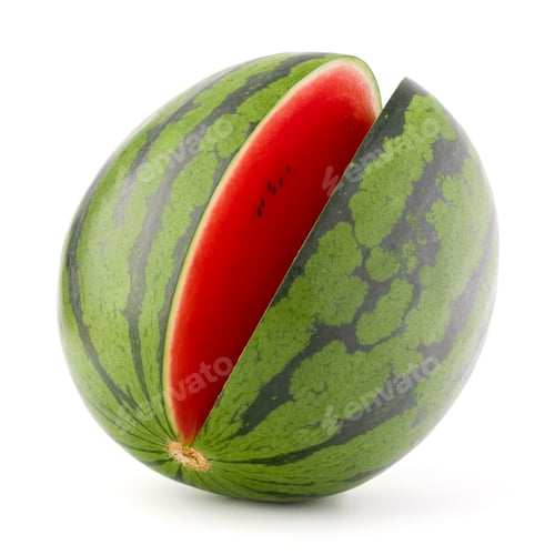 Preview: Watermelon Slice on White Background, Healthy Food