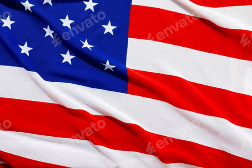 Preview: Full frame shot of red and white stripes with stars pattern on america flag