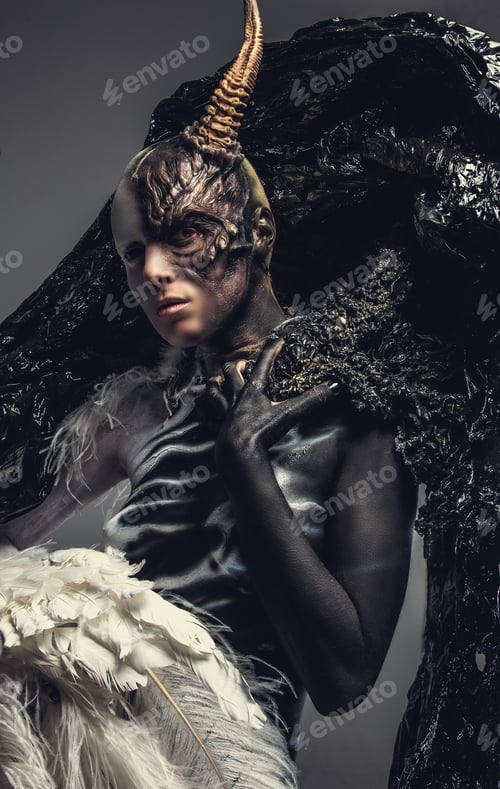 Preview: Portrait of devil woman.