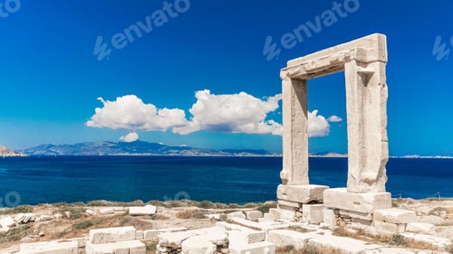 Preview: Entrance of Apollo Temple in Naxos, Greece.