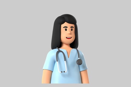 Preview: Cartoon nurse character