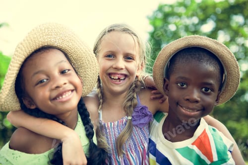 Preview: Child Friends Boys Girls Playful Nature Offspring Concept