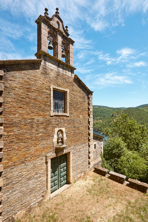 Preview: Romanesque church in Spain. Santo Estevo Chouzan. Ribeira sacra. Galicia