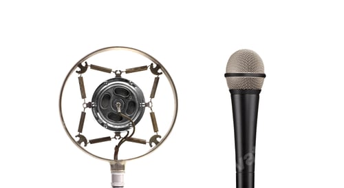 Preview: Vintage and modern microphone