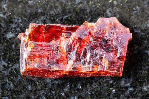 Preview: sample of rough villiaumite mineral on black