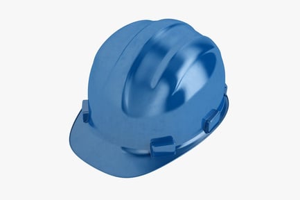 Vista previa: Casco protector azul para trabajos de construcción
