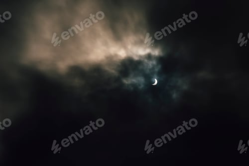 Preview: Dark dramatic sky during solar eclipse, 2017, California, USA
