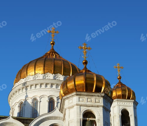 Preview: Golden crosses and blue skies