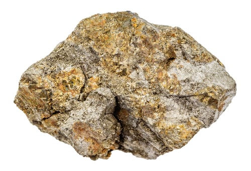 Preview: rough pyrite mineral isolated on white