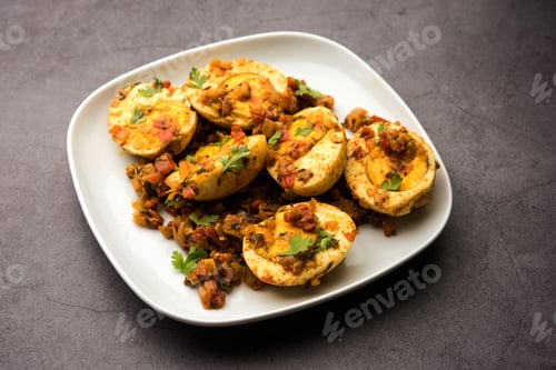 Preview: Masala Anda Fry made using chicken Egg is an Indian starter