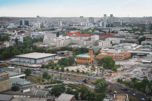 Preview: Aerial view of Berlin with Saint Matthew Church - Berlin, Germany
