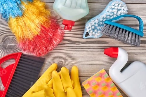 Preview: Close up frame from house cleaning supplies.