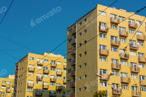 Preview: house in the style of a typified block development in the city of Wroclaw, Poland