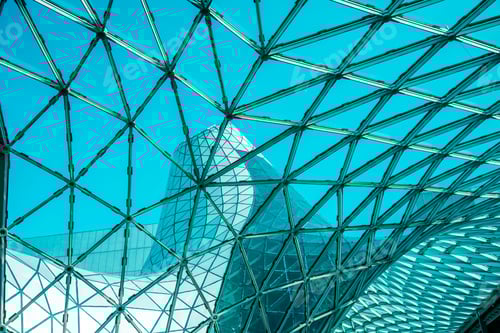 Preview: Creative glass roof in hall of building