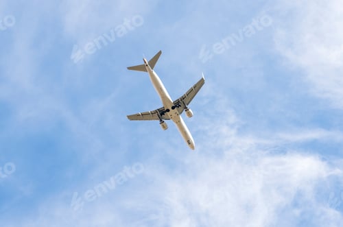 Preview: Lufthansa Embraer 195 Plane over VOR/DME Linz Arriving Linz Airport, Kirchheim, Austria