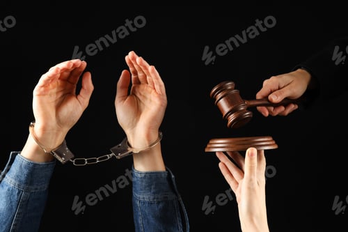 Preview: Things and symbols of justice in women's hands.
