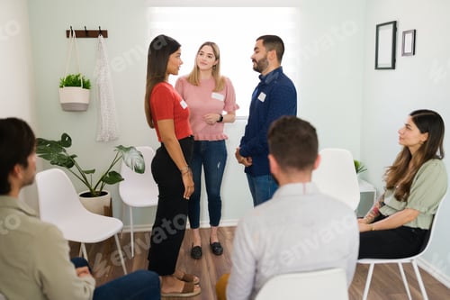 Preview: Hispanic couple attending couples therapy