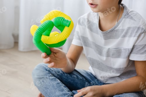 Preview: Colorful anti-stress fidget push pop tube sensory toys for children