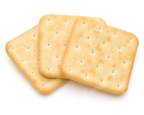 Preview: Dry cracker cookies isolated on white background cutout