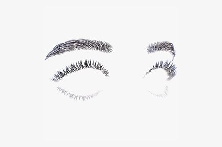 Preview: Realistic Female Eyebrows and Eyelashes