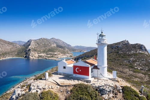 Preview: Aerial view of Cape Knidos Datca Peninsula Turkey