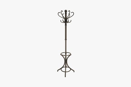 Preview: Coat stand with curved finial and circular base