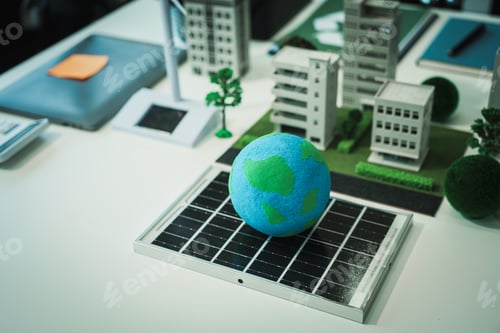 Preview: An innovative wind turbine project for a sustainable future a modern city, focusing on renewable