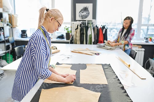 Preview: Dressmakers working in atelier