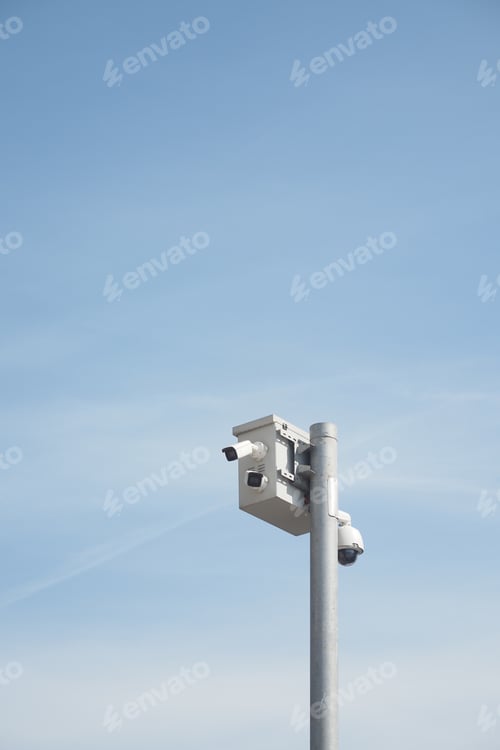 Preview: Close-up Of Security Camera On The Street.