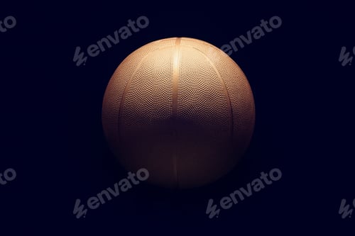 Preview: close up view of gear basketball ball isolated on black