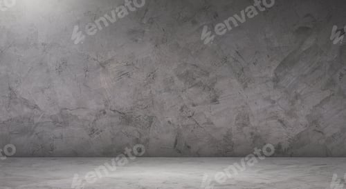 Preview: Backdrop gray cement wall room and concrete floor with gradient light on surface