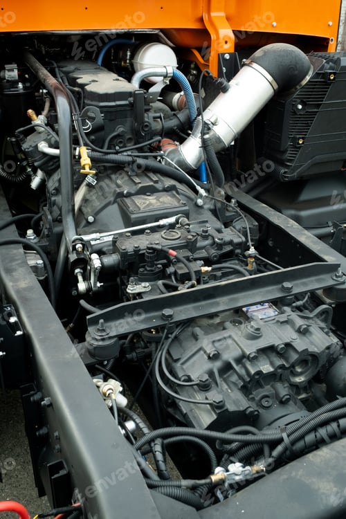 Preview: Engine mounted on a truck mounted on a truck