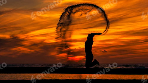 Preview: Silhouette Portrait of a young woman