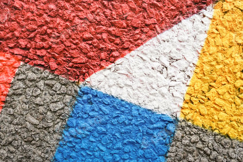 Preview: Multicolored concrete background - Fantasy hand painted textured wallpaper